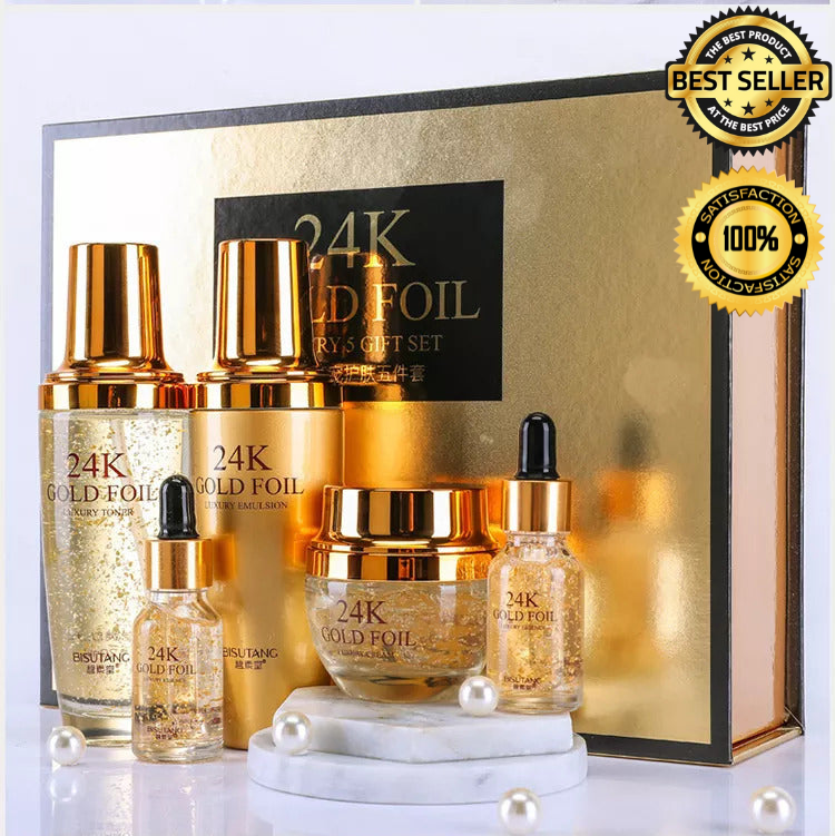 24k Gold 5-in-1 Skincare Kit + Gold Box GRATIS